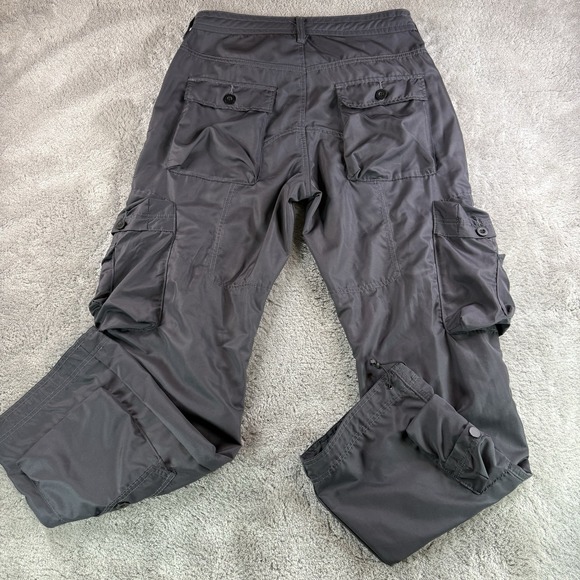 mnml Tech Cargo Pants Mens M Gray Tactical Utility Multi Pocket Streetwear Poly - Picture 2 of 8